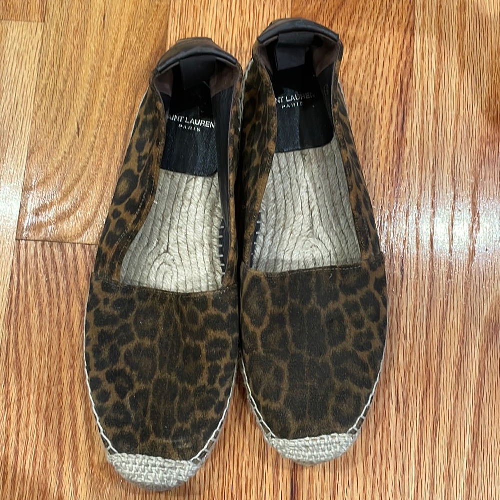 Leopard Saint Laurent espadrille